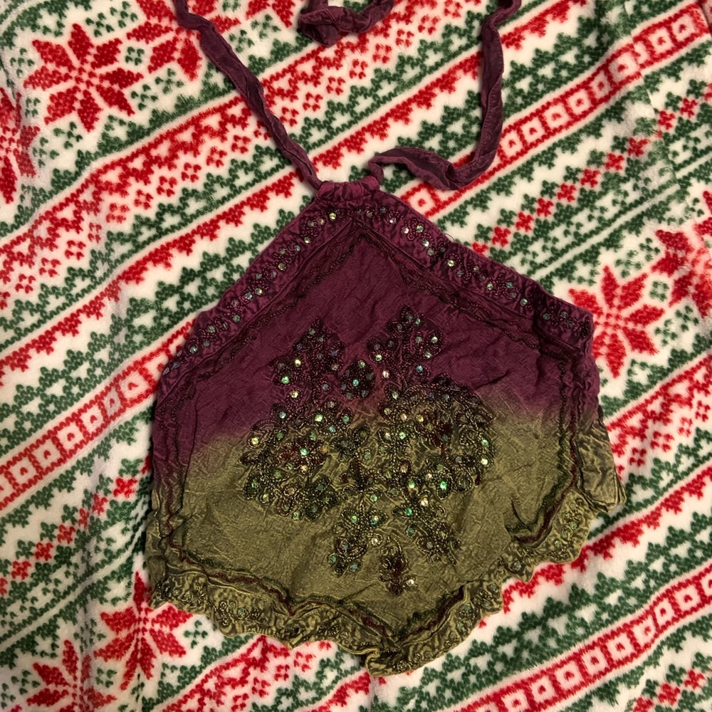 BoHo crop top halter size s / medium bohemian cute